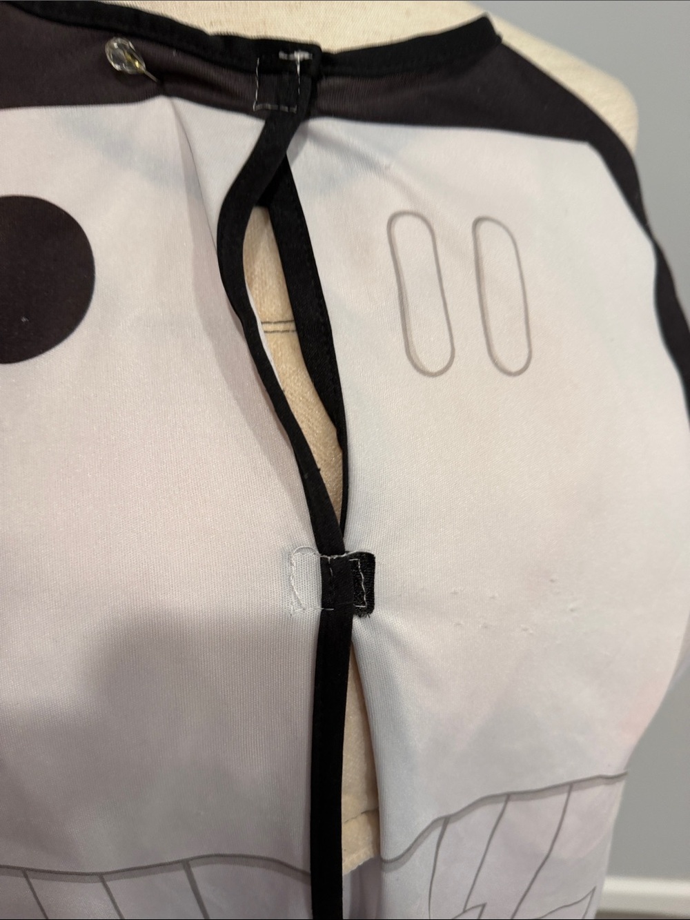 Star Wars Stormtrooper One-Piece Costume Jumpsuit - White & Black Kids Medium - Picture 8 of 10